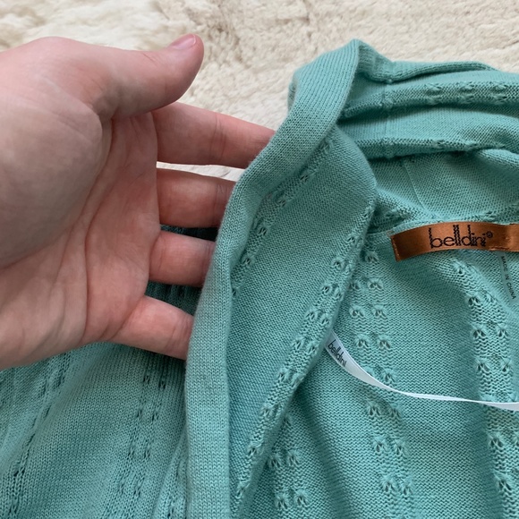 Belldini Teal Long Sleeve Open Front Cardigan- Size Small - Picture 8 of 11